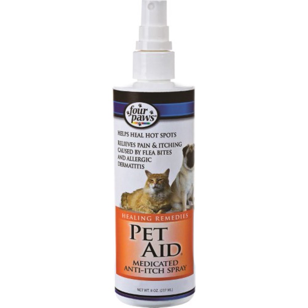 Four Paws Pet Products Pet Aid Medicated Anti Itch Spray 8Ounce