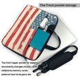 thumbnail image 3 of ZNDUO Retro Patriotic Flag Pattern Laptop Bag, 14 inch Business Casual Durable Laptop Backpack, 3 of 8