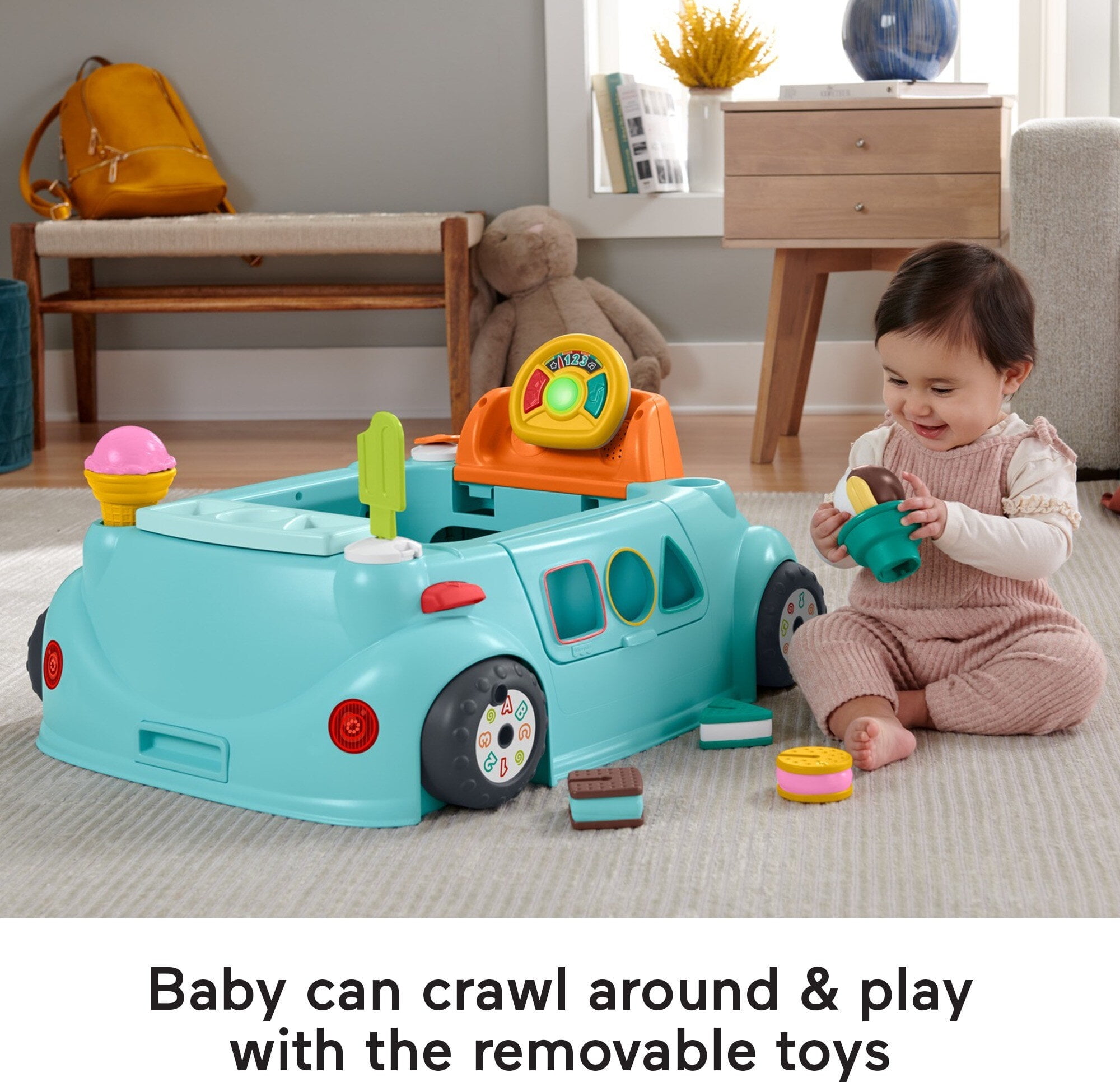 Fisher-Price 2-in-1 Sweet Ride Jumperoo Activity Center & Learning Toy for Infant and Toddler