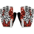 thumbnail image 2 of Gants de Cyclisme Léopard pour Femmes, Mitaines Demi-Doigt pour Jeunes Filles, Antidérapants, Sport Extérieur Sans Doigts, Protection Uv Rembourrée, 2 of 5