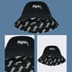thumbnail image 3 of Sombrero de pescador Sonducket Cómodo algodón negro y blanco Talla única, 3 of 6
