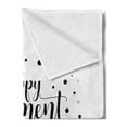 thumbnail image 2 of Retirement Party Soft Flannel Fleece Throw Blanket, Curlicue Style Hand-Written Saying Happy Retirement, Cozy Plush for Indoor and Outdoor Use, 70" x 90", Earth Yellow White, by Ambesonne, 2 of 5