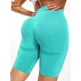 thumbnail image 2 of Spencer High Waisted Yoga Shorts for Women Tummy Control Butt Lifting Shorts Workout Scrunch Booty Leggings "M, Green", 2 of 6