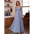 thumbnail image 4 of Vestido Loyeloy Lace Mother of the Bride con mangas 2025, talla 12, 4 of 7