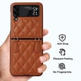 thumbnail image 6 of Dteck Slim Case for Samsung Galaxy Z Flip 4 with Wrist Strap Bracelet Silk Scarf for Women Girls, Anti-Fall Shockproof Protective Cover for Galaxy Z Flip4 5G,Brown, 6 of 6
