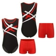 thumbnail image 2 of iiniim Kids Girl Boy Dance Leotard Sleeveless Unitard Biketard Bodysuit with Shorts Gymnastics Jumpsuit Red 16, 2 of 7