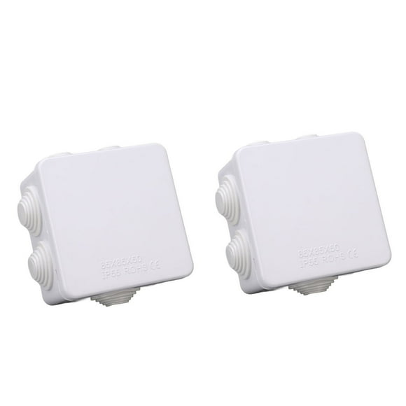 Waterproof Junction Box, Electrical Project Box 2PCS IP55  Sealing Structure  for Residential Wiring