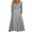 Gray, variant on IROINNID Maxi Dress for Women Strapless V-Neck Shift Dress Loose Strap V-neck Button Hem Dress ,White
