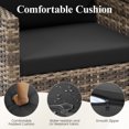 thumbnail image 3 of ELPOSUN Patio Outdoor Swivel Chair Set, 3 Pieces Wicker Patio Bistro Furniture Set with Side Table for Garden, Backyard, porch,Black, 3 of 7