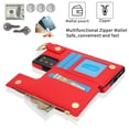 thumbnail image 4 of Allytechgroup for Samsung Galaxy Note 20 Wallet Case, Zipper Pocket Cards Holder RFID Blocking Ring Holder Stand Bumper Shockproof PU Leather Retro Phone Case for Samsung Galaxy Note 20, Red, 4 of 8