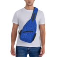 thumbnail image 5 of Lsque Blue Circles Mosaic Pattern Cross Chest Bag Diagonally – Premium Durable Front Chest Sling with Adjustable Padded Strap, High-Capacity Storage, 5 of 7