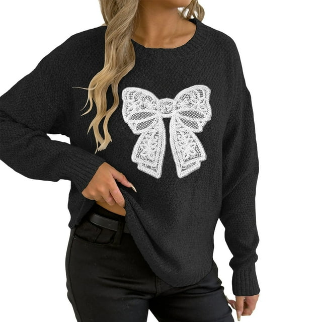 TINZ Sweater Dress Long Sleeve Oversized Tunic With Exquisite Embroidery And Panel Design Warm Winter Knit Vest Dress Long Pullover Sweater Belted Long Dress