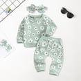 thumbnail image 2 of HCNTES Baby Girl Clothes Winter Toddler Girls Clothes Fall Winter Outfit Sets, Baby Girl Long Sleeve Round Neck Floral Drawstring Pants 0 6 12 18 24 Months 2T 3T 2 Piece, 2 of 5