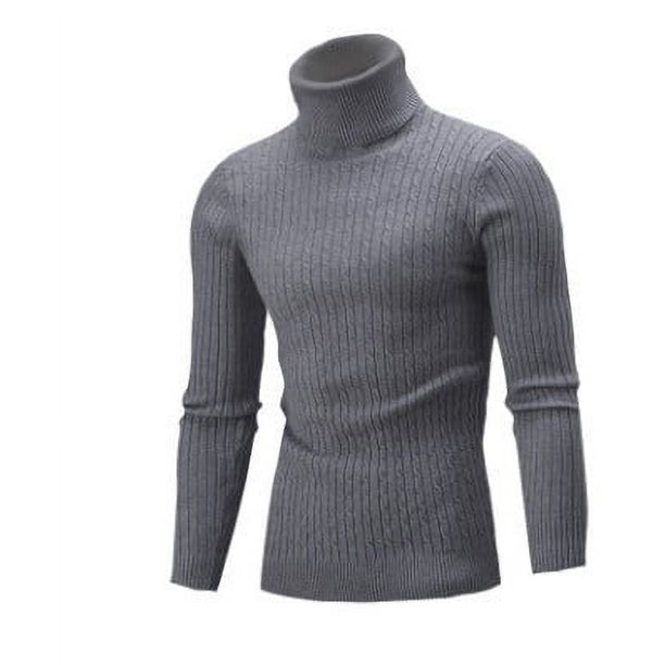 Suéter de hombre otoño e invierno cuello alto camisa base torcida suéter hombre