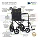 thumbnail image 1 of Silla De Ruedas De Traslado Super Ligera Negro Medical Store Medical Store ST950N, 1 of 5
