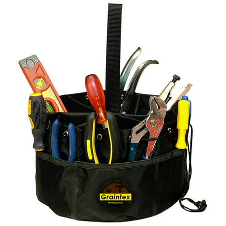 Graintex Grab Bag, PB1836: Professional Tool Bag, Tool Holder, Tool Pouch, Tool Caddy For Tool Set, Tool Kit with Pockets and