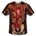 thumbnail image 1 of Halloween Spooky Costume Skinned Human Body Skeleton Adult Front Print T-Shirt, 1 of 1