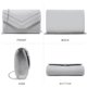 thumbnail image 4 of Bolso de noche Dasein para mujer, formal, fiesta, boda, gris, 4 of 5