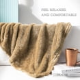 thumbnail image 5 of Exclusivo Mezcla Plush Fuzzy Large Fleece Throw Blanket (50" x 70", Brown)- Soft, Warm and Lightweight, 5 of 7