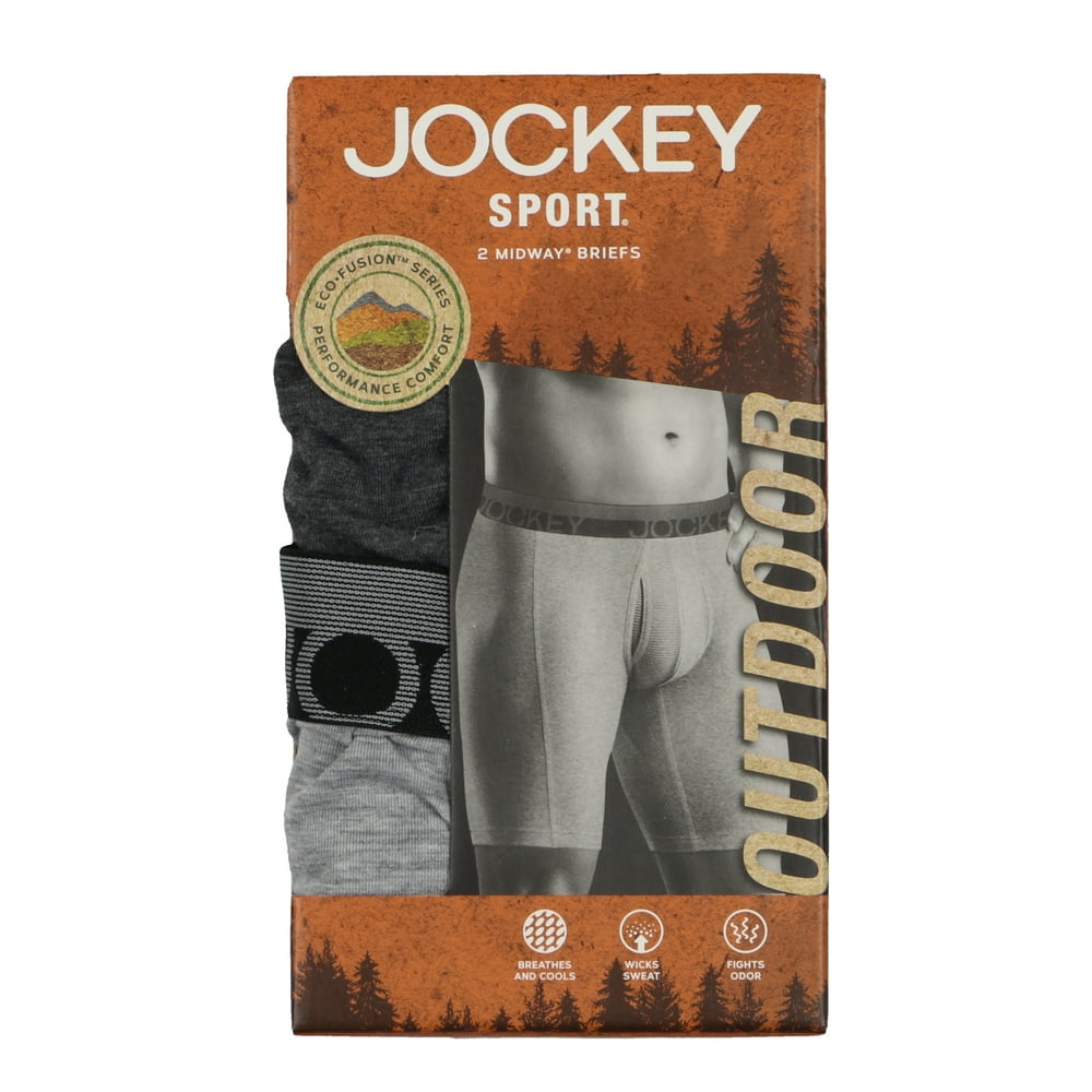 Jockey Jockey Men's Sport Outdoor Midway 2Pack Boxer Briefs Charcoal