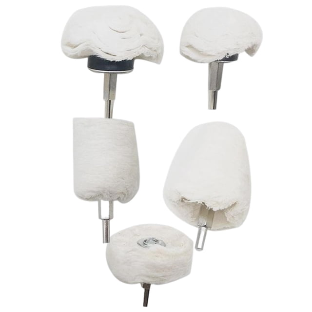 Kit de rueda pulidora de algodón duradero para joyería de acero inoxidable y metal 5 piezas