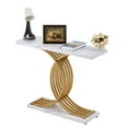 thumbnail image 3 of KFFKFF Slim Profile Sofa Console, 39.4-inch Table for Behind Couch, Single-Tier Long Foyer Table and Thin Corridor Table, Slimline Sofa Table with Metallic Structure, Suitable for Foyer, Corridor, 3 of 9