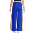 thumbnail image 4 of Miutii Girls Lyrical Praise Dance Dress One Shoulder Color Block Metallic Tunic and Worship Wide Leg Pants Set Blue 14, 4 of 7