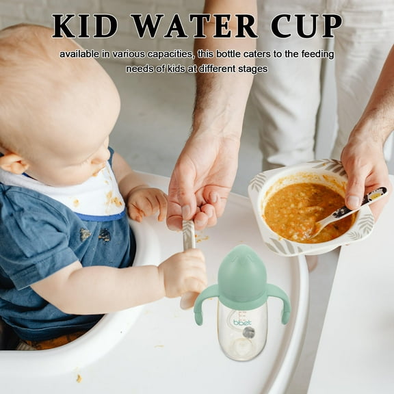 Milisten home use Baby Bottles Green PP Ergonomic Design 1Set Back to School