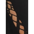 thumbnail image 4 of 2Chique Boutique Women's Black High Waisted Leggings with Geometric Printed Mesh Panels (small), 4 of 5