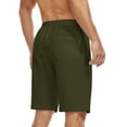 thumbnail image 3 of HAOMEILI Men's Shorts Casual Classic Fit Drawstring Summer Beach Shorts with Elastic Waist and Pockets, 3 of 6