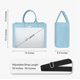thumbnail image 4 of Bolsa de lona con diseño superior, resistente, para mujer, color azul claro, 4 of 8