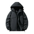 thumbnail image 2 of M-4X Big & Tall Quilted Jackets for Men Plus Size Zip Up Winter Coats with Zipper Pockets and Hooded Long Sleeve Solid Thermal Warm Puffer Jacket, 2 of 4