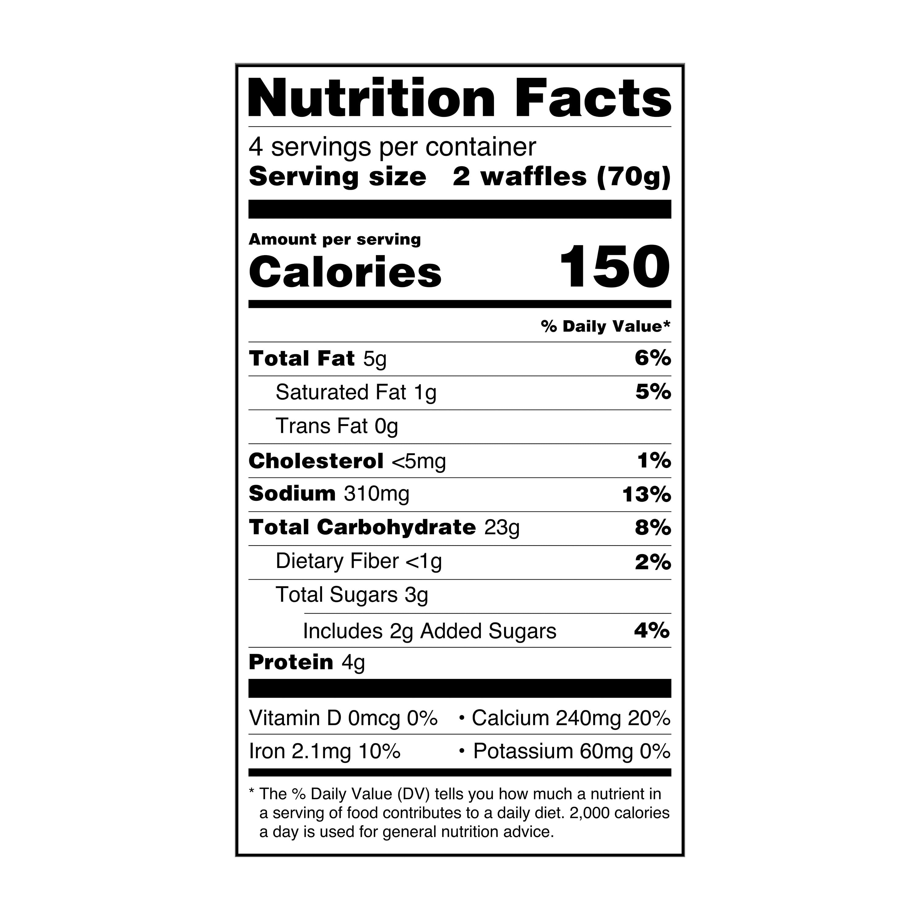 Great Value Homestyle Waffle, 8 Coun,t 9.9 oz