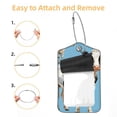 thumbnail image 2 of Cartoon Cow Luggage Tag, Travel Tags, Handbag Tag - Square PU Leather 2 Pack with Privacy Cover and Stainless Steel Ring - Suitable for Travel, Backpack, Handbag [Amazon Approved], 2 of 7
