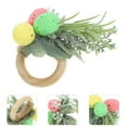 thumbnail image 4 of 4Pcs Creative Egg Shape Napkin Buckles Multi Colored Wooden For Home And Hotel Table Decoration, 4 of 8
