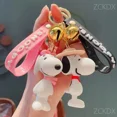 thumbnail image 5 of Llavero con dibujos animados de Snoopy y Charlie Brown, bonito llavero de muñeco de PVC con animación de PEANUTS para hombres y mujeres, accesorios para llaves de coche, mochila colgante, 5 of 5
