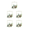 thumbnail image 3 of maskred Realistic Artificial Flower Hoop Indoor And Outdoor Wide Application Metal Ring Hoop Wreath Garland Artificial Roses Y892square 5Set, 3 of 6