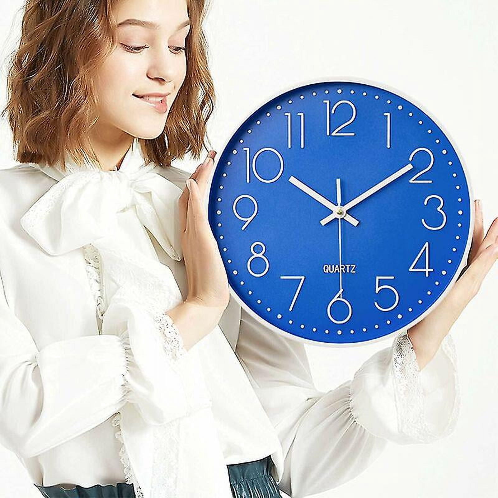 Silent Non Ticking Wall Clock, 30cm Arabic Numerals Decorative