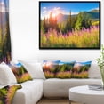 thumbnail image 4 of Designart - Montagnes avec Fleurs Roses - Impression sur Toile Encadrée Florale, 4 of 4