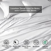 Superior Egyptian Cotton Deep Pocket 650 TC Sheet Set, Olympic Queen, White