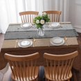 thumbnail image 3 of Brown Grey Table Cloth Waterproof Tablecloths, Vintage Stripe Farmhouse Wood Grain Ombre Tablecloth Dining Table Cover for Kitchen Party Tabletop Outdoor, Rectangle Tablecloth 52x70 Inch, 3 of 9