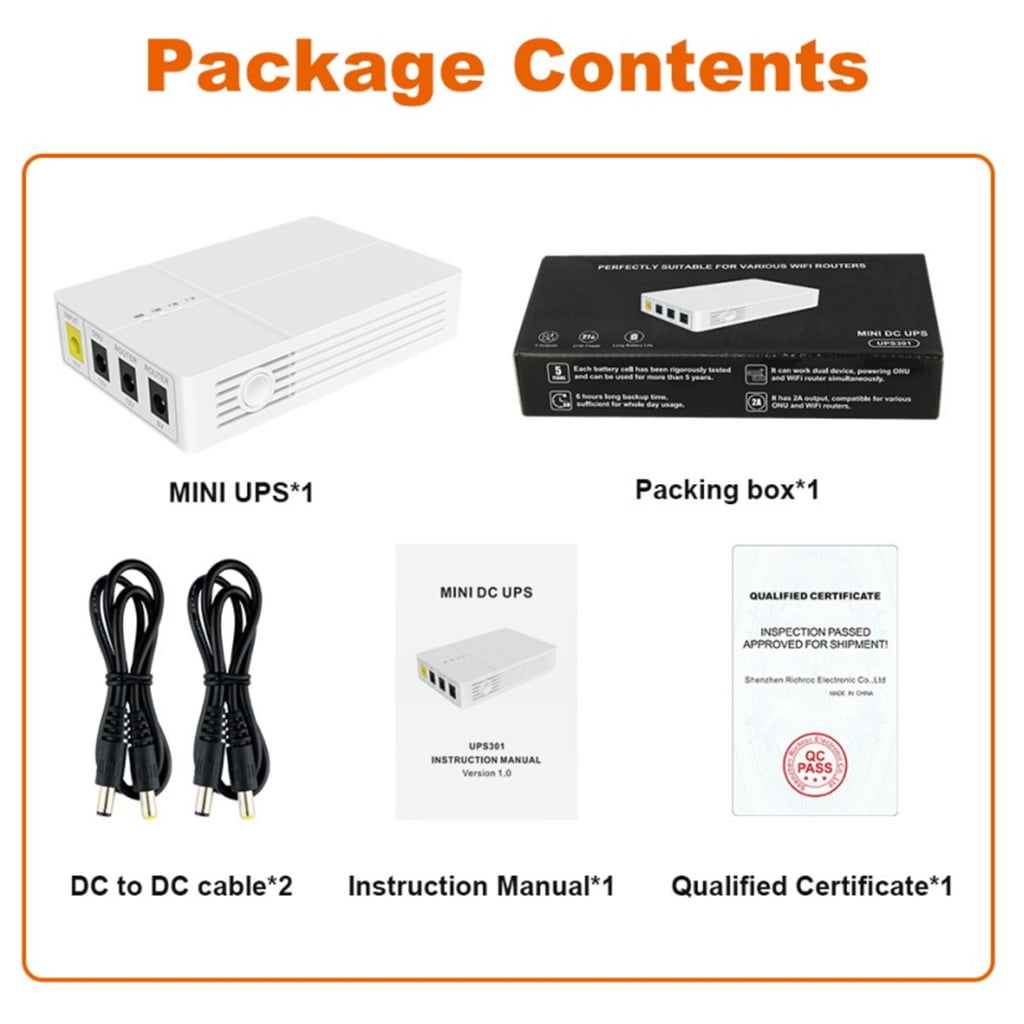 Routers Uninterruptible Power SupplyOffering Consistent Power Supply To Networking Disruptions DC5.5x2.1mm Input