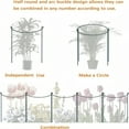 thumbnail image 4 of 6 Pack Metal Plant Support Stakes with Half Round, Indoor, Outdoor, Green Plant Support Ring Border, 15.7" High, 4 of 4
