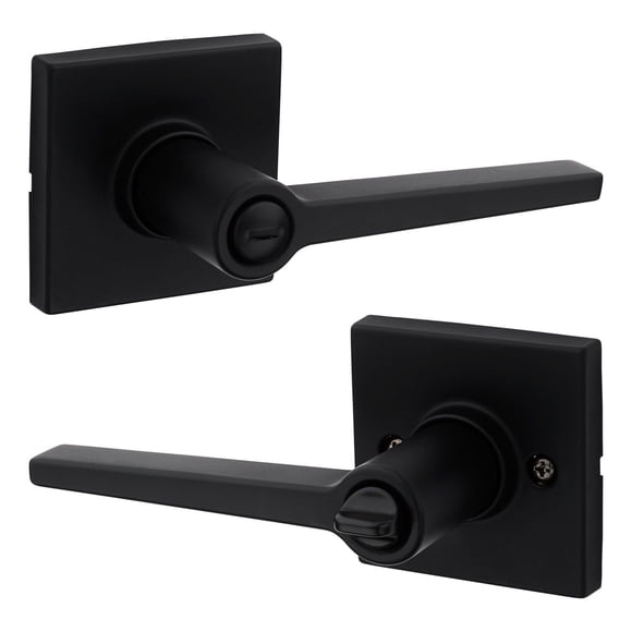 Weiser Safe Lock Daylon Noir Mat Poignée de porte intérieure pour intimité chambre/salle de bain