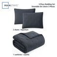 thumbnail image 4 of Mainstays 3-Piece Comforter Set, Greystone, Double Queen, 4 of 9
