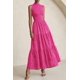 thumbnail image 3 of Vestido de verano PRETTYGARDEN 2025, camiseta sin mangas con ojales, maxi con bolsillos, 3 of 9