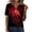 #H_009, variant on Domuza Women's Halloween Shirts V Neck Short Sleeve Casual Holiday Henley T Shirt Fall Novelty Horror Graphics Retro Button Tees-D M