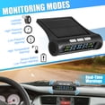 thumbnail image 2 of Kit de sistema de monitoreo de presión de neumáticos TPMS Energía solar con 4 sensores externos Pantalla LCD Alertas de temperatura de presión, 2 of 7
