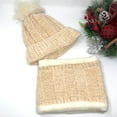 thumbnail image 2 of Women Beanies Hat And Scarf Set Beige Color, 2 of 4