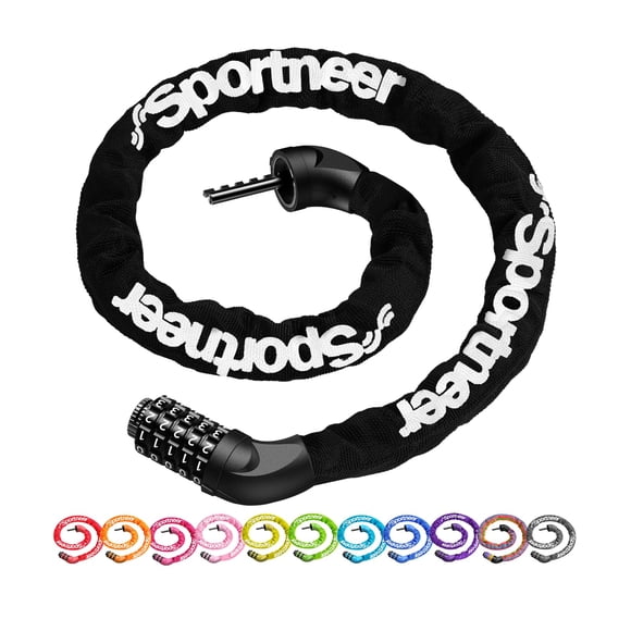 Bike Lock Sportneer con combinación de 5 dígitos de alta seguridad